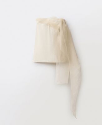MANGO - Women's Short Chiffon Combined Dress