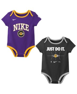 Nike - Newborn Purple/Black&nbsp;Los Angeles Lakers Just Do It Bodysuit Set 2-Pack