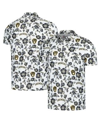 Reyn Spooner - Men's White Milwaukee Brewers Pua Performance Polo