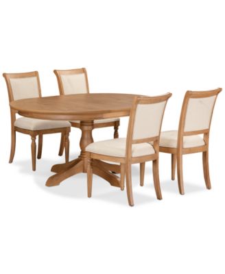 Furniture - Willowmere 5-Pc. Dining Set (Round Table & 4 Upholstered Chairs)