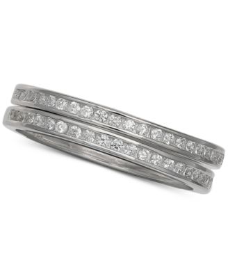 Giani Bernini - 2-Pc. Set Cubic Zirconia Bands in Sterling Silver