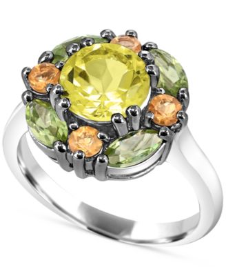 Macy's - Multi-Gemstone Cluster Ring (3-1/2 ct. t.w.) in Sterling Silver