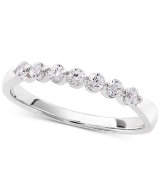 Macy's - Diamond Seven Stone Band (1/4 ct. t.w.) in 14k White Gold