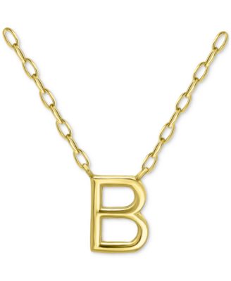 Giani Bernini - Initial B Pendant Necklace in 18k Gold-Plated Sterling Silver, 16" + 2" extender