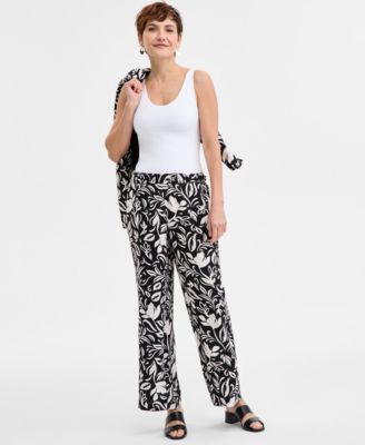 JM Collection - Women's Printed Pull-On Pants