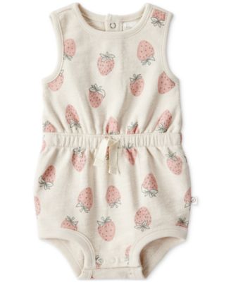 Carter's - Baby Girls Organic Cotton Strawberry Romper