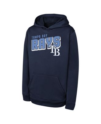Outerstuff - Big Boys and Girls Navy Tampa Bay Rays Cyber Punk Pullover Hoodie