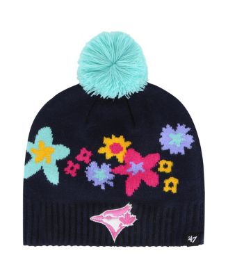 '47 Brand - Big Girls Navy Toronto Blue Jays Buttercup Knit Beanie with Pom