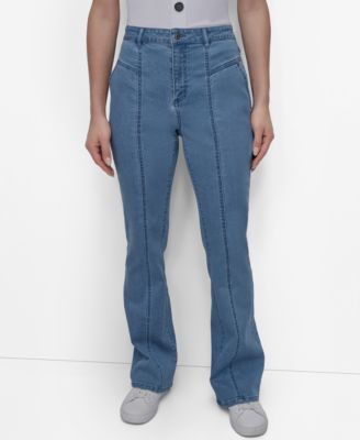 DKNY - Women's Seam-Front Kick-Flare Jeans