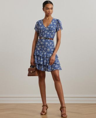 Lauren Ralph Lauren - Women's Floral Georgette Drop-Waist Dress