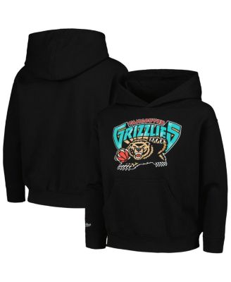 Mitchell & Ness - Big Boys and Girls Black Vancouver Grizzlies Hardwood Classics Retro Logo Pullover Hoodie