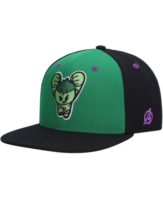 Lids - Big Boys and Girls Green Hulk Chibi Glow-in-the-Dark Snapback Hat