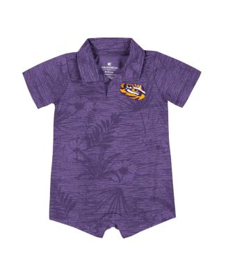Colosseum - Baby Boys and Girls&nbsp;Purple LSU Tigers Fern Romper
