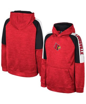 Colosseum - Big Boys and Girls Red Louisville Cardinals Pullover Hoodie