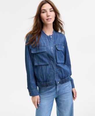 Tommy Hilfiger - Women's Chambray Utility Bomber Jacket