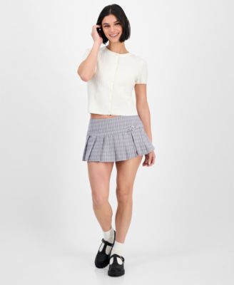 Madden Girl - Juniors' Plaid Pleated Mini Skort