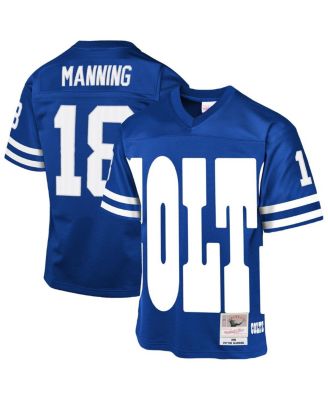 Mitchell & Ness - Big Boys and Girls Peyton Manning Royal Indianapolis Colts 1998 Throwback Fashion Jersey