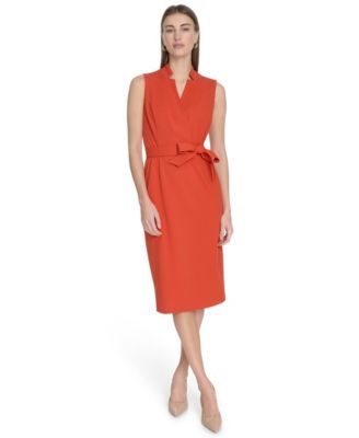 Calvin Klein - Petite Sleeveless Midi Sheath Dress