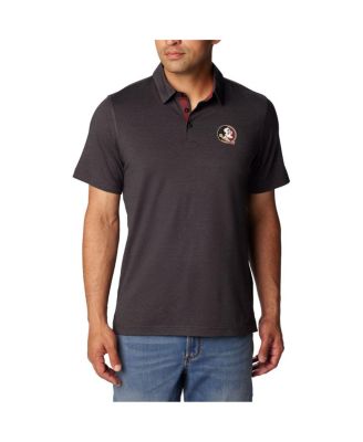 Columbia - Men's&nbsp;Heather Black Florida State Seminoles Tech Trail Omni-Wick Polo Shirt