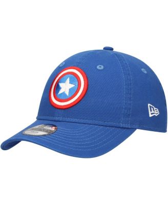 New Era - Big Boys and Girls Blue Captain America 9TWENTY Adjustable Hat