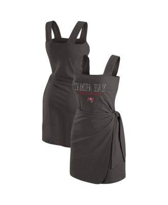 WEAR by Erin Andrews - Women's Pewter Tampa Bay Buccaneers Wrap Dress