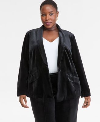 I.N.C. International Concepts - Plus Size Velvet Blazer