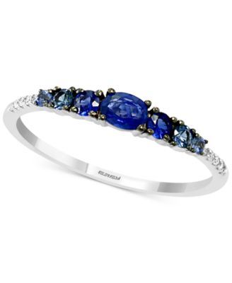 EFFY Collection - Sapphire (1/2 ct. t.w.) & Diamond (1/20 ct. t.w.) Ring in 14k White Gold