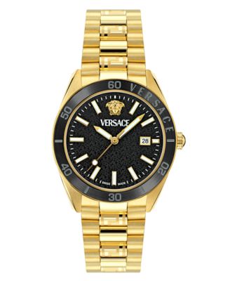 Versace - Men's Swiss Gold Ion Plated Stainless Steel Bracelet Watch 42mm