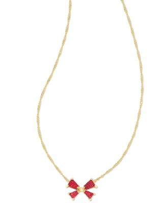 Kendra Scott - Top off your look with a bow—the Blair Gold Bow Small Short Pendant Necklace in Emerald Drusy, to be exact. A smaller take on our fan-favorite bow pendant, this necklace updates the classic bow shape