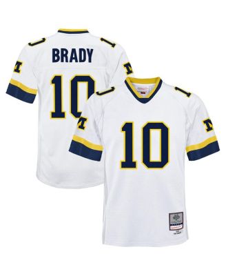 Mitchell & Ness - Big Boys and Girls Mitchell Ness Tom Brady White Michigan Wolverines 1999 College Vault Legacy Jersey