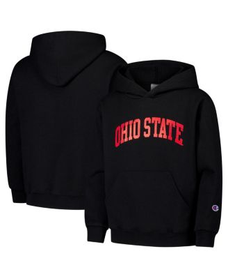 Champion - Big Boys and Girls Black Ohio State Buckeyes Basic Arch Hoodie