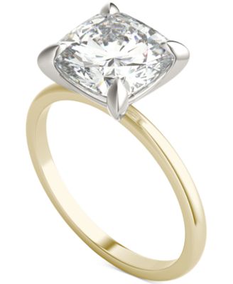 Charles & Colvard - Classic Basket Solitaire Engagement Ring (2-3/4 ct. t.w.) in Two-Tone 14k Gold