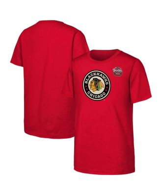 Outerstuff - Big Boys and Girls Red Chicago Blackhawks 2025 NHL Winter Classic Primary Logo T-Shirt