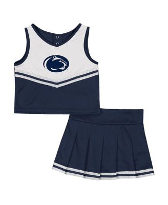 Colosseum - Girls Toddler 2-Piece Navy Penn State Nittany Lions Time For Recess Cheer Top and Skirt Set