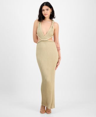 GUESS - Women's Surplice Sleeveless Ribbed Knit Dress