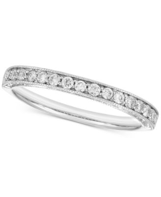 Macy's - Diamond Milgrain Bead Band (1/4 ct. t.w.) in 14k White Gold