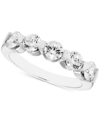 Macy's - Diamond Five Stone Band (1-1/2 ct. t.w.) in 14k Gold