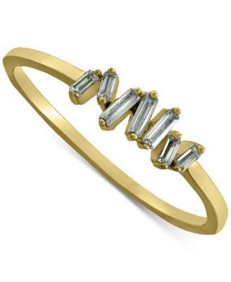 Macy's - Cubic Zirconia Baguette Cluster Ring