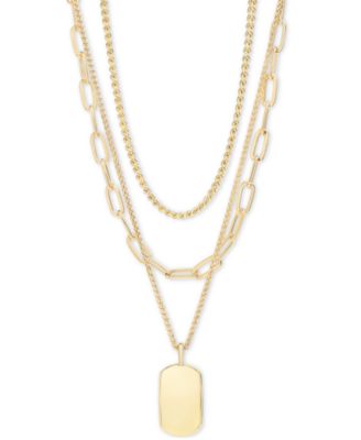 On 34th - 3-Row Chain Pendant Necklace