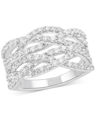 Macy's - Diamond Openwork Braided Ring (1 ct. t.w.) in 10k White Gold