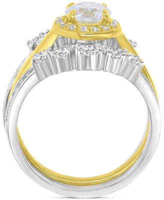 Macy's - Cubic Zirconia Two-Tone Ring