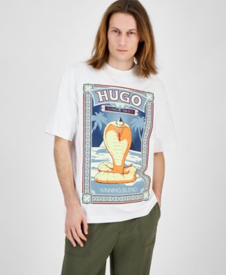 Hugo Boss - Men's Oversized Short Sleeve Crewneck Poster Graphic T-Shirt
