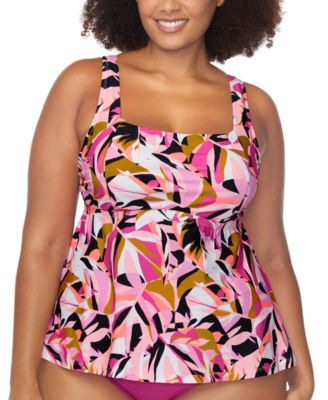 Raisins Curve - Trendy Plus Size Straya Underwire Tankini Top