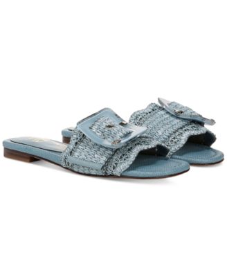 Sam Edelman - Women's Bambi Raffia Buckle Slide Sandals