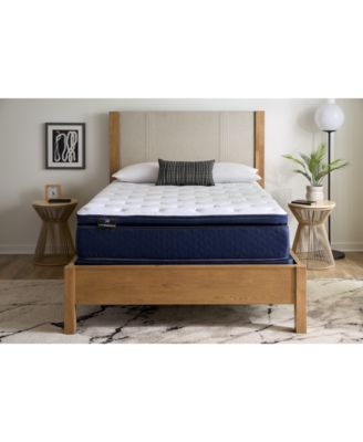 Sealy Sleep Essentials - Sleep Essentials Crestview 13.75" Plush Pillow Top Mattress Set - Queen Split