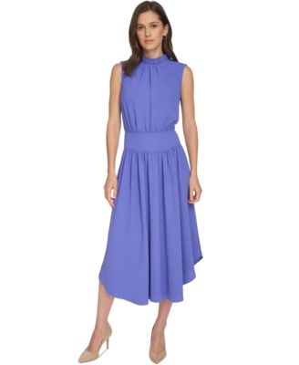 Calvin Klein - Women's Mock-Neck A-Line Midi Dress