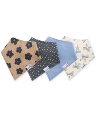 Copper Pearl - Baby 4-Pc. Gemma in Tan Bandana Bib Set