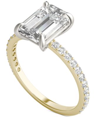 Charles & Colvard - Moissanite Classic Basket Solitaire Engagement Ring (3 ct. t.w.) in Two-Tone 14k Gold