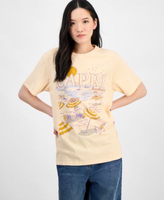 Rebellious One - Juniors' Cotton Capri Beach Club Boyfriend T-Shirt
