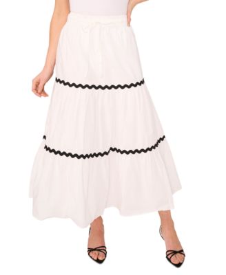 CeCe - Women's Rickrack-Trim Maxi Skirt